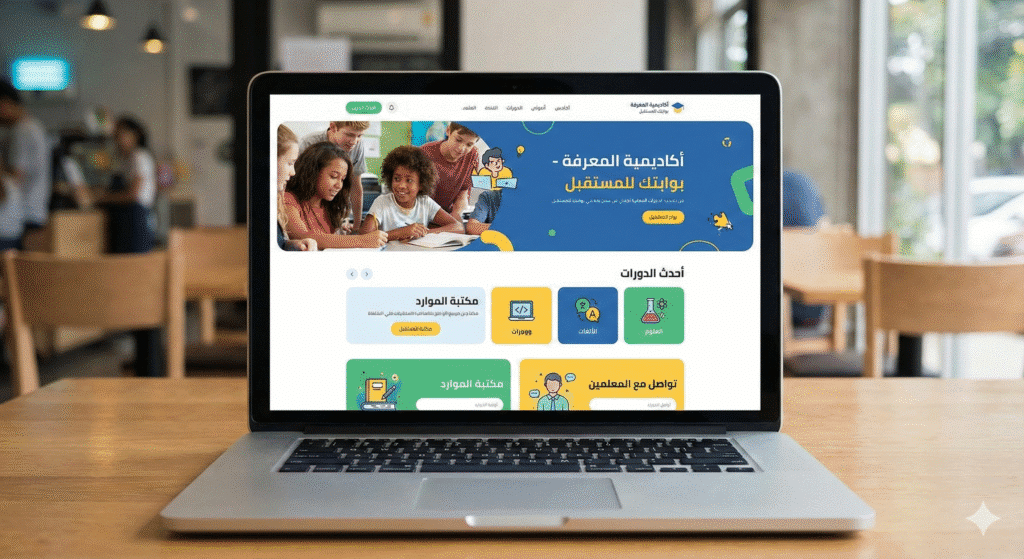 تصميم موقع الكتروني تعليمي: دليلك الكامل لإنشاء موقع تعليمي احترافي وتفاعلي 2 تصميم موقع الكتروني تعليمي